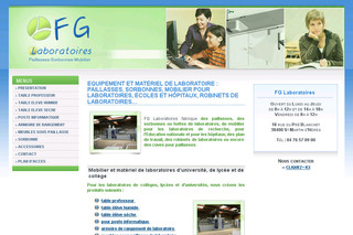 Aperçu visuel du site http://www.fglaboratoires.fr
