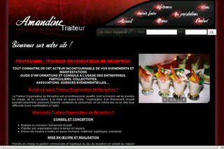 Aperçu visuel du site http://www.amandine-traiteur.net