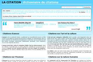 Aperçu visuel du site http://www.lacitation.fr