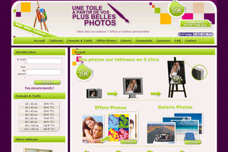 Aperçu visuel du site http://www.decotableau.com