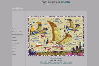 Aperçu visuel du site http://www.flyingmachines.be