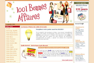 1001bonnesaffaires.com - L'actualité des soldes et des bonnes affaires de la mode