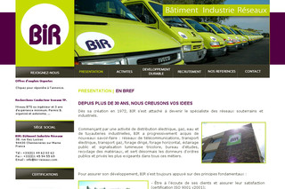 Aperçu visuel du site http://www.bir-reseaux.fr