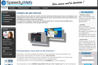 Aperçu visuel du site http://www.speedyweb.fr
