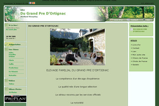 Aperçu visuel du site http://grand-pre-ortignac.chiens-de-france.com