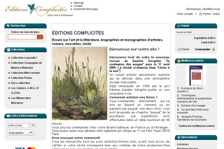 Aperçu visuel du site http://www.editions-complicites.com