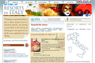 Aperçu visuel du site http://www.resortsinitaly.com/index.php?lang=FR