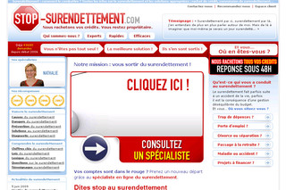 Aperçu visuel du site http://www.stop-surendettement.com