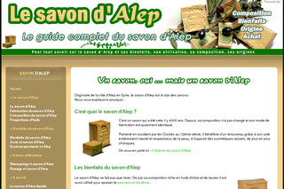 Aperçu visuel du site http://www.savon-alep-guide.com