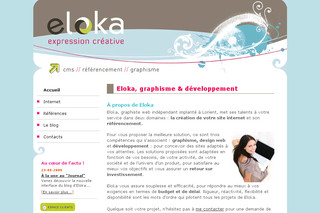 Aperçu visuel du site http://www.eloka.fr/
