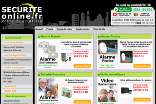 Aperçu visuel du site http://www.securite-online.fr