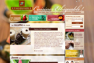 Aperçu visuel du site http://www.cuisinez.ethiquable.com