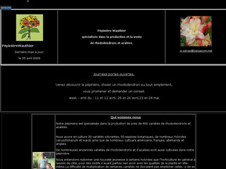 Aperçu visuel du site http://www.rhododendronwauthier.be