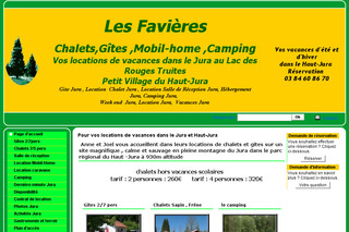 Aperçu visuel du site http://www.gite-favieres-hautjura.com