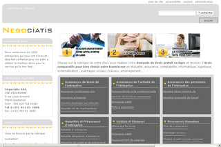 Aperçu visuel du site http://www.negociatis.com