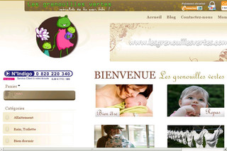 Aperçu visuel du site http://www.lesgrenouillesvertes.com