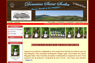 Aperçu visuel du site http://www.domaine-saint-sorlin.com