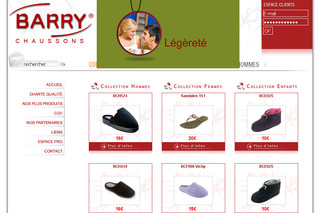 Vente de chaussons, sandale et pantoufles en ligne - Barry-chaussons.com
