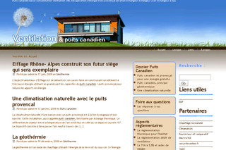 Aperçu visuel du site http://www.puits-canadien.net/