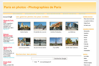 Aperçu visuel du site http://www.photosparis.fr
