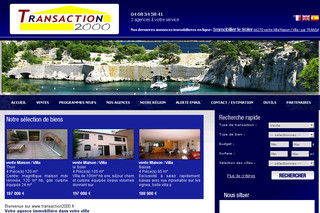 Aperçu visuel du site http://www.transaction2000.fr