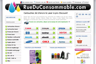 Aperçu visuel du site http://www.rueduconsommable.com