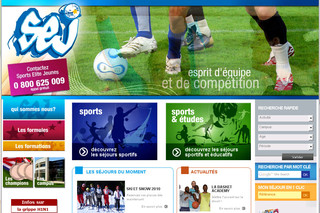Aperçu visuel du site http://www.sportselitejeunes.fr
