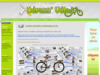 Aperçu visuel du site http://velo-reparation.fr