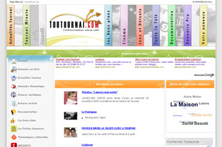 Aperçu visuel du site http://www.toutournai.be