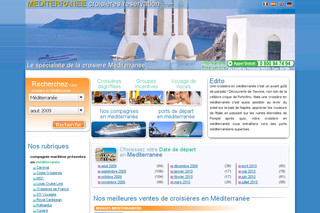 Aperçu visuel du site http://www.mediterraneecroisieresreservation.com
