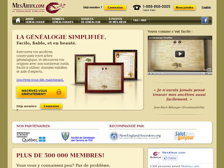 Aperçu visuel du site http://mesaieux.com