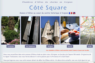 Aperçu visuel du site http://www.cotesquare-avignon.com