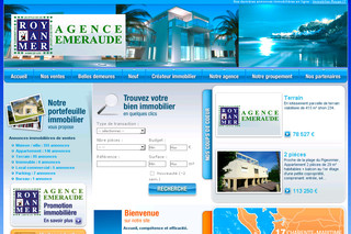 Aperçu visuel du site http://www.agence-emeraude.fr