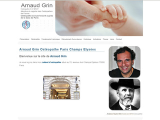 Aperçu visuel du site http://www.osteopathe-arnaudgrin.fr