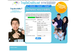 Aperçu visuel du site http://www.tropdecredits.net  