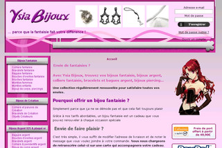 Aperçu visuel du site http://www.ysia-bijoux.com