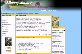 Aperçu visuel du site http://www.libertysim.net/