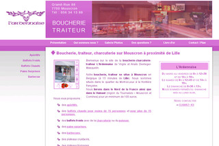 Aperçu visuel du site http://www.lardennaise-traiteur.be