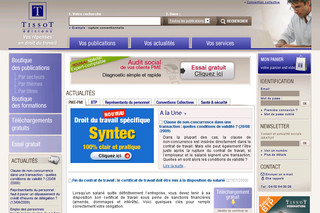 Aperçu visuel du site http://www.editions-tissot.fr