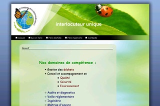 Aperçu visuel du site http://www.ethique-environnement.com