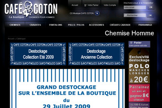Aperçu visuel du site http://www.cafecoton-boutique.com