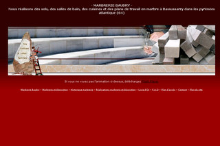 Aperçu visuel du site http://www.marbrerie-baudry.com/