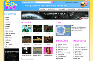 Aperçu visuel du site http://www.goplay.fr