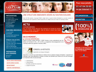 Aperçu visuel du site http://www.ionis-tutoring.fr/