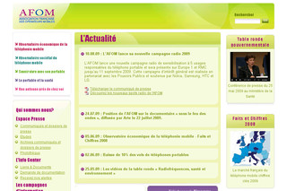 Aperçu visuel du site http://www.afom.fr