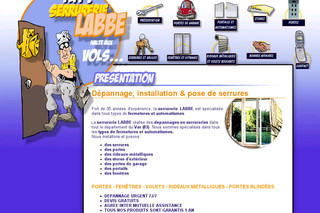 Aperçu visuel du site http://www.serrurerie-labbe-sanary.com