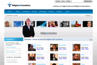Aperçu visuel du site http://www.religions-convictions.eu