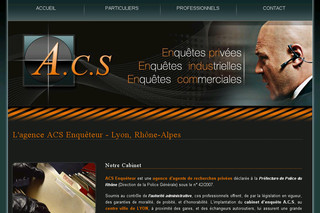 Aperçu visuel du site http://www.acs-enqueteur-prive.com