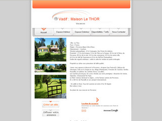 Aperçu visuel du site http://provence-vacances.vadif.com/