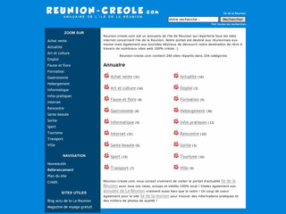 Aperçu visuel du site http://www.reunion-creole.com